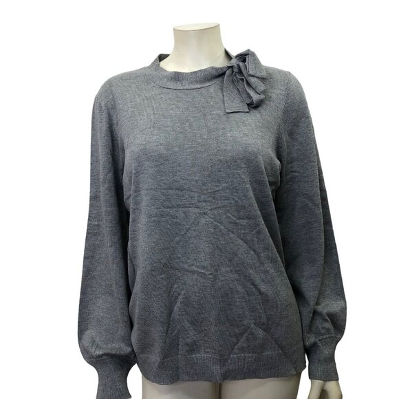 Sweaters - ADRIANNA PAPELL side neck tie SWEATER  XL